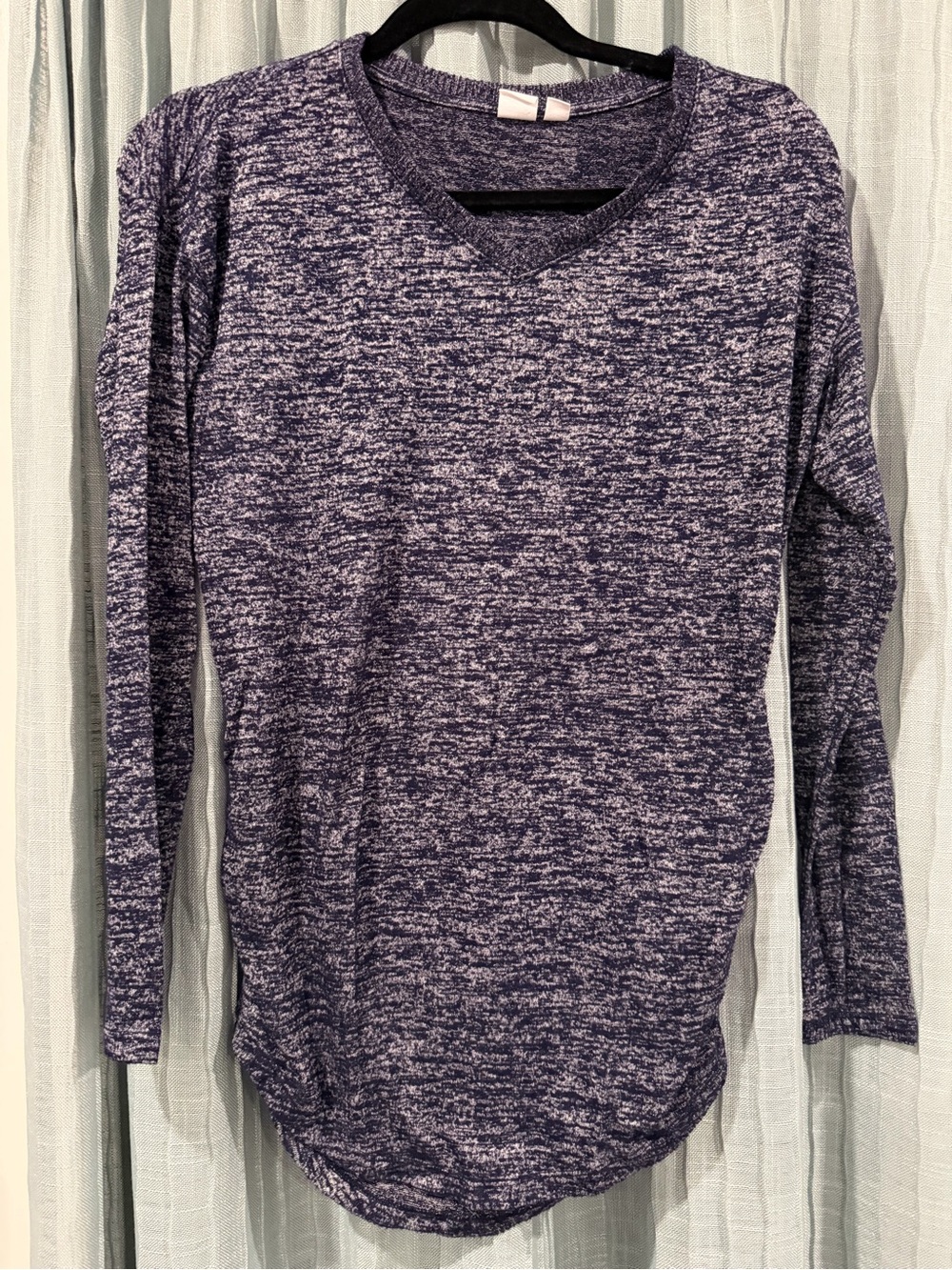 GAP Maternity Navy Marled Scoop-Neck Long Sleeve Sweater
